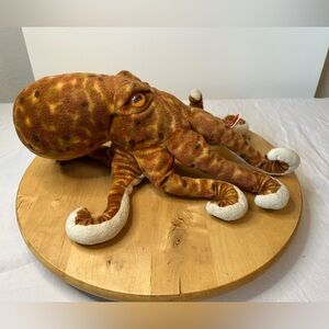 Wild Republic Orange Brown Spotted Octopus Plush Stuffed Animal